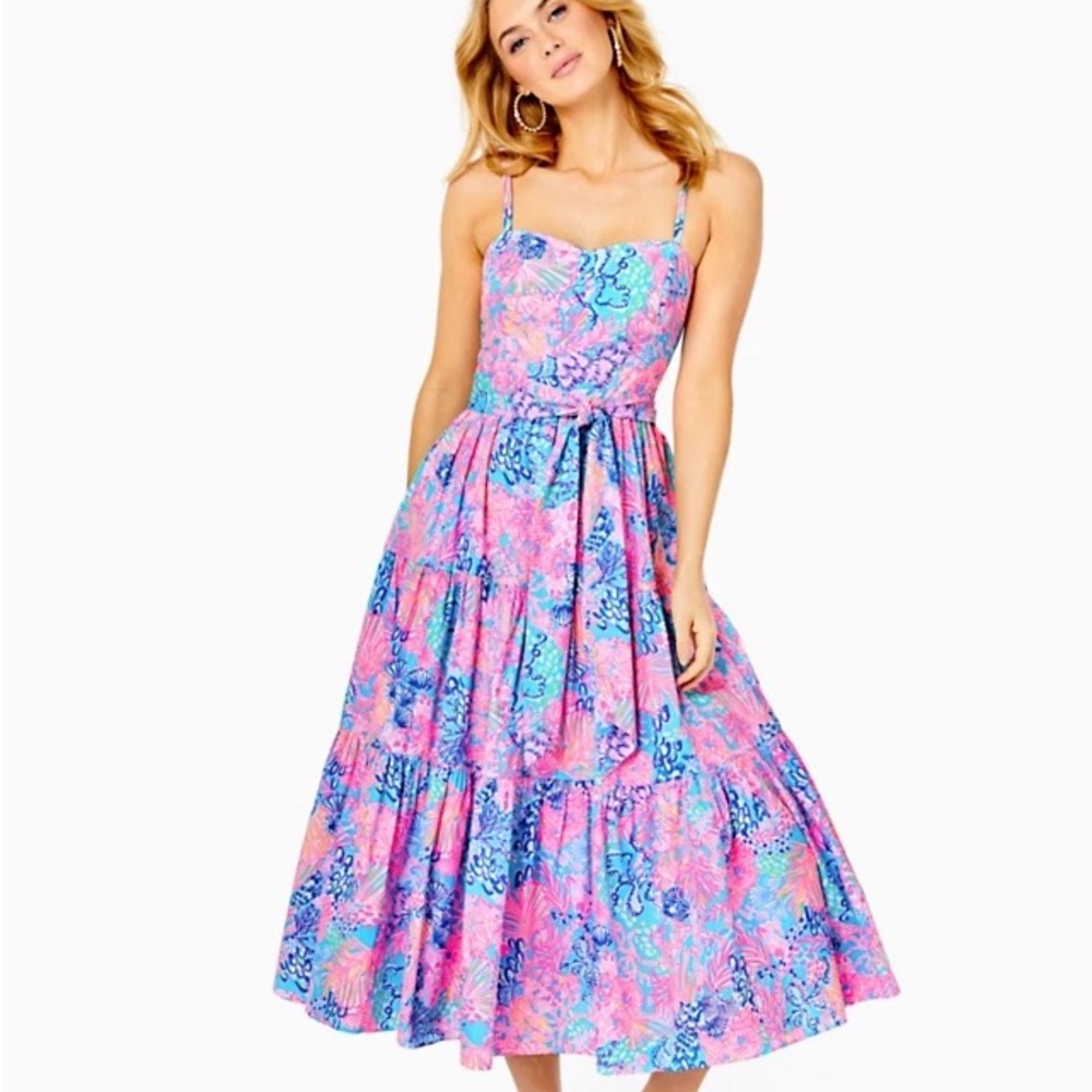 Lilly Pulitzer Edith Midi Dress - 6 - EUC